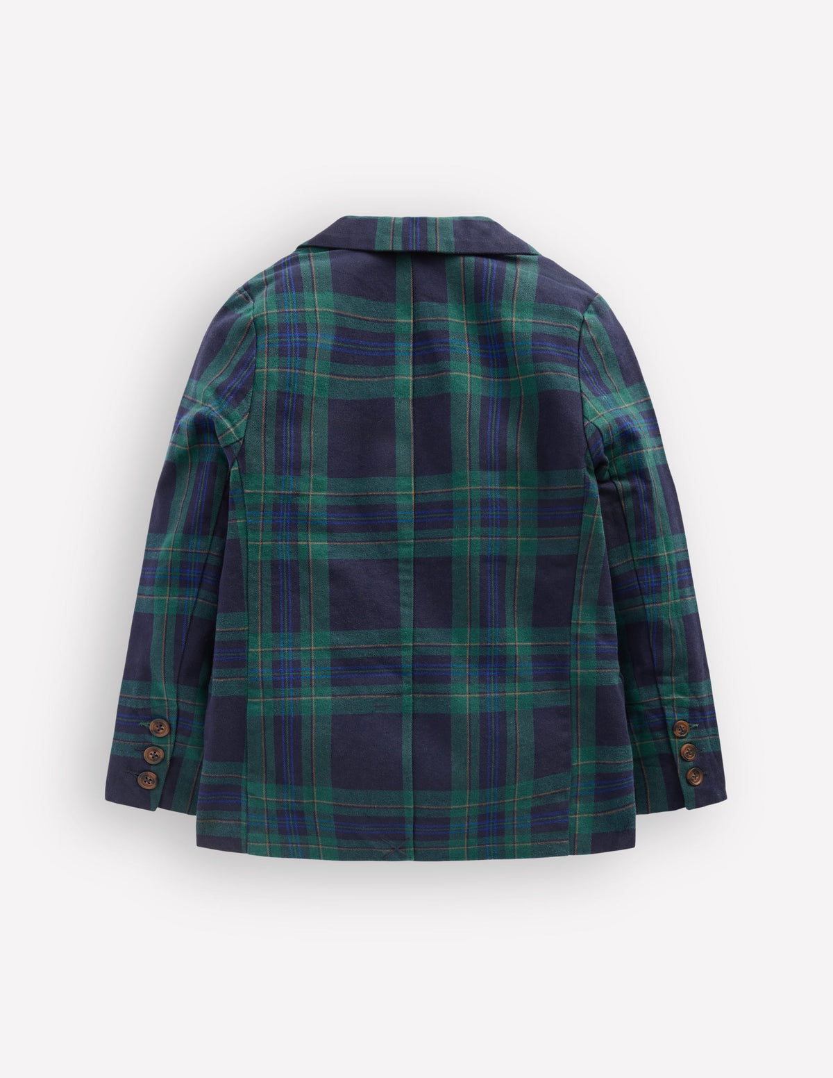 Karierter, eleganter Blazer-Navy Kariert-3