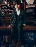 Karierter, eleganter Blazer-Navy Kariert