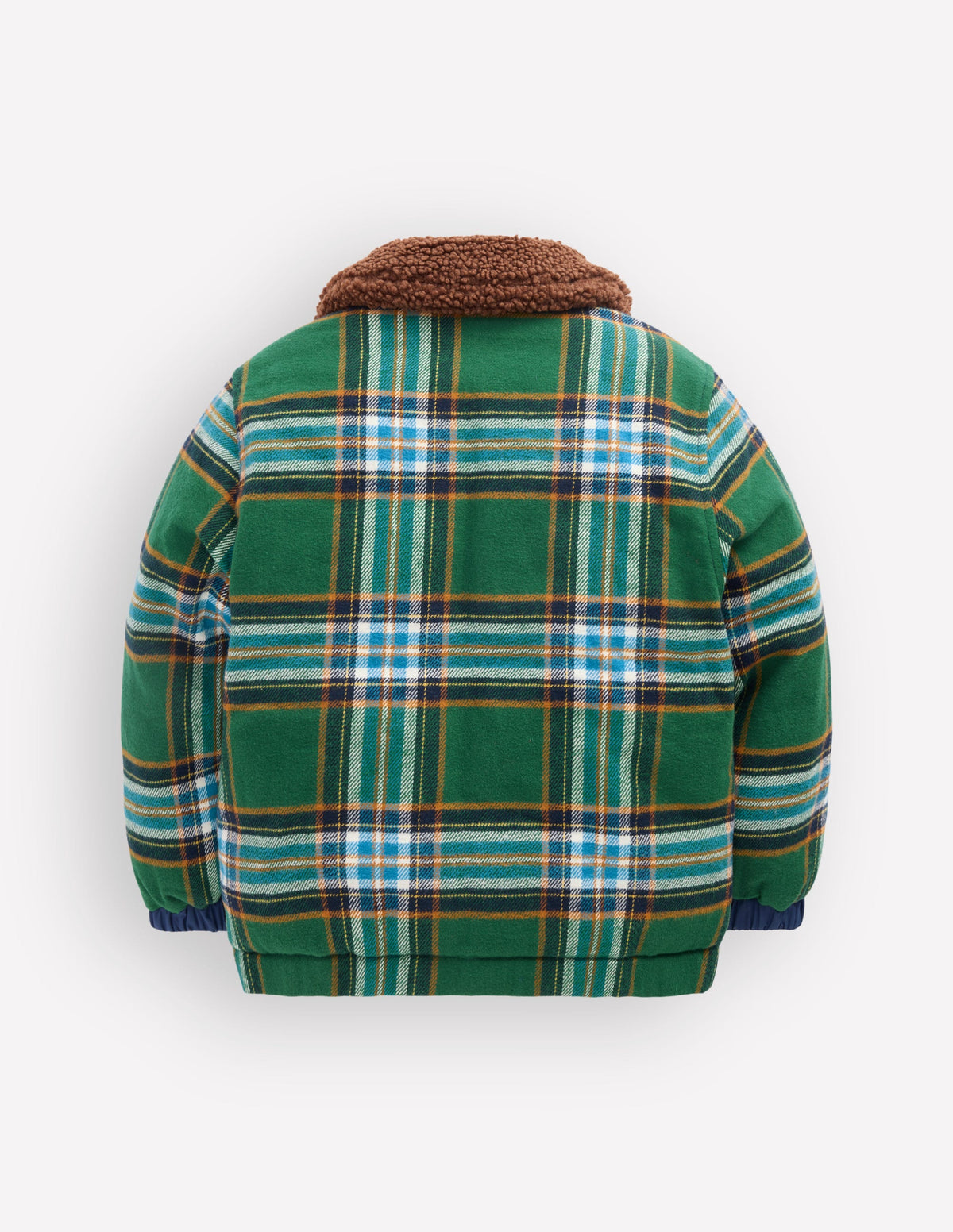 Veste matelassée réversible-Carreaux vert et vert Brunswick-2