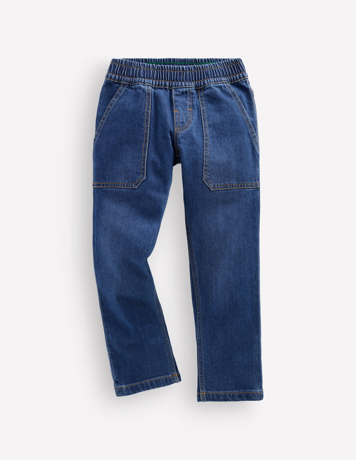 Jeanshose zum Hineinschlüpfen-MITTLERE WASCHUNG