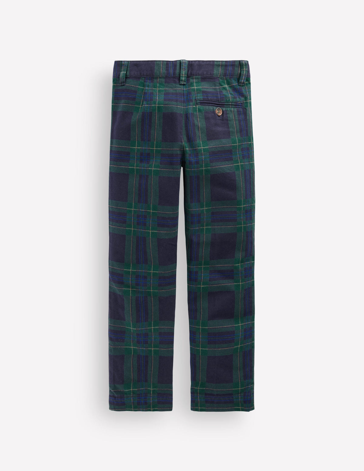 Elegante Hose mit Karomuster-Marineblau, Grün und Blau-2