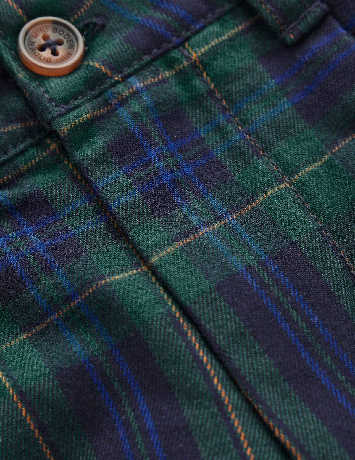 Elegante Hose mit Karomuster-Marineblau, Grün und Blau - Image 3