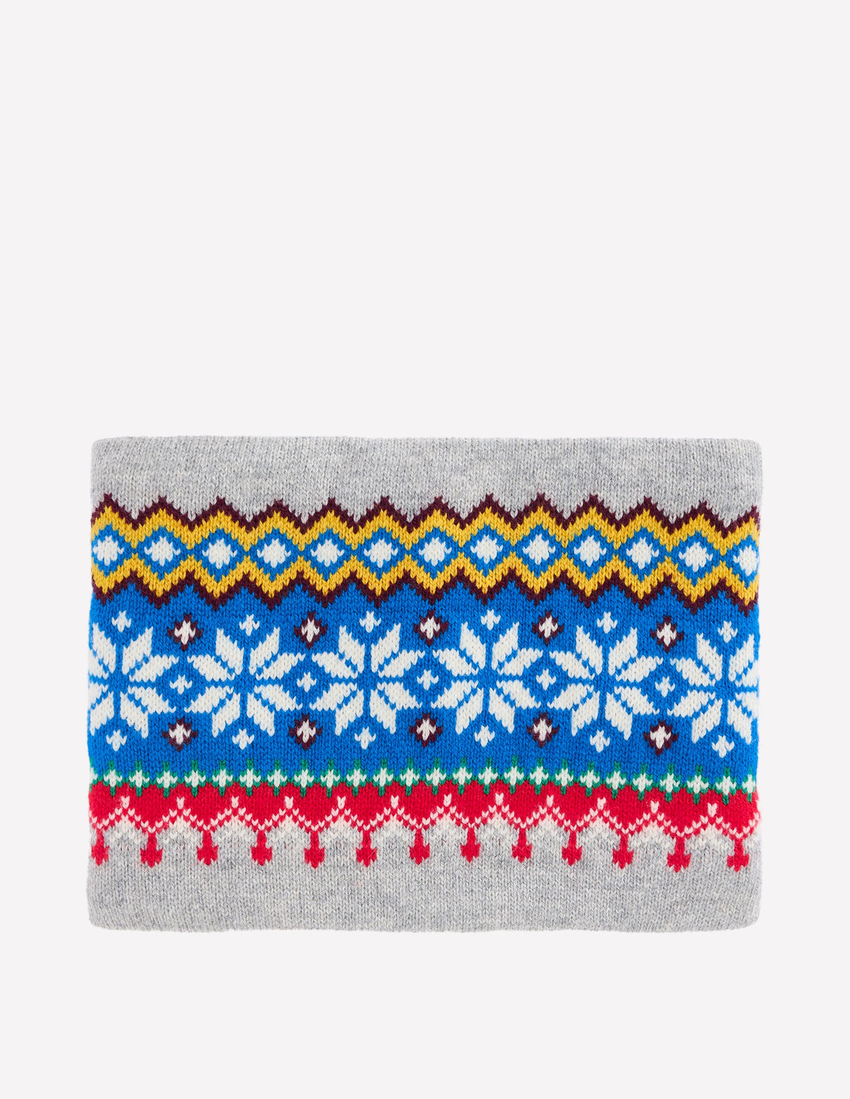 Snood motif jacquard-Gris chiné - Image 1