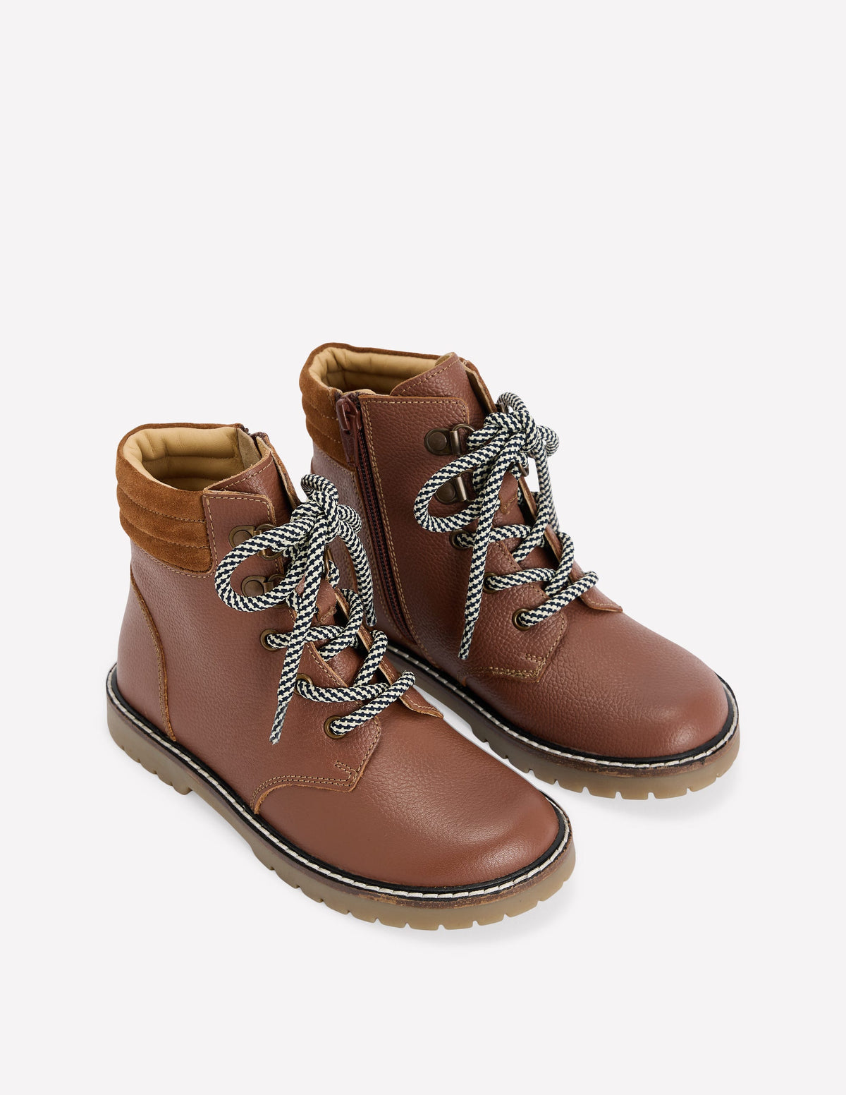 Wanderstiefel mit Schnürung-Hellbraun-2