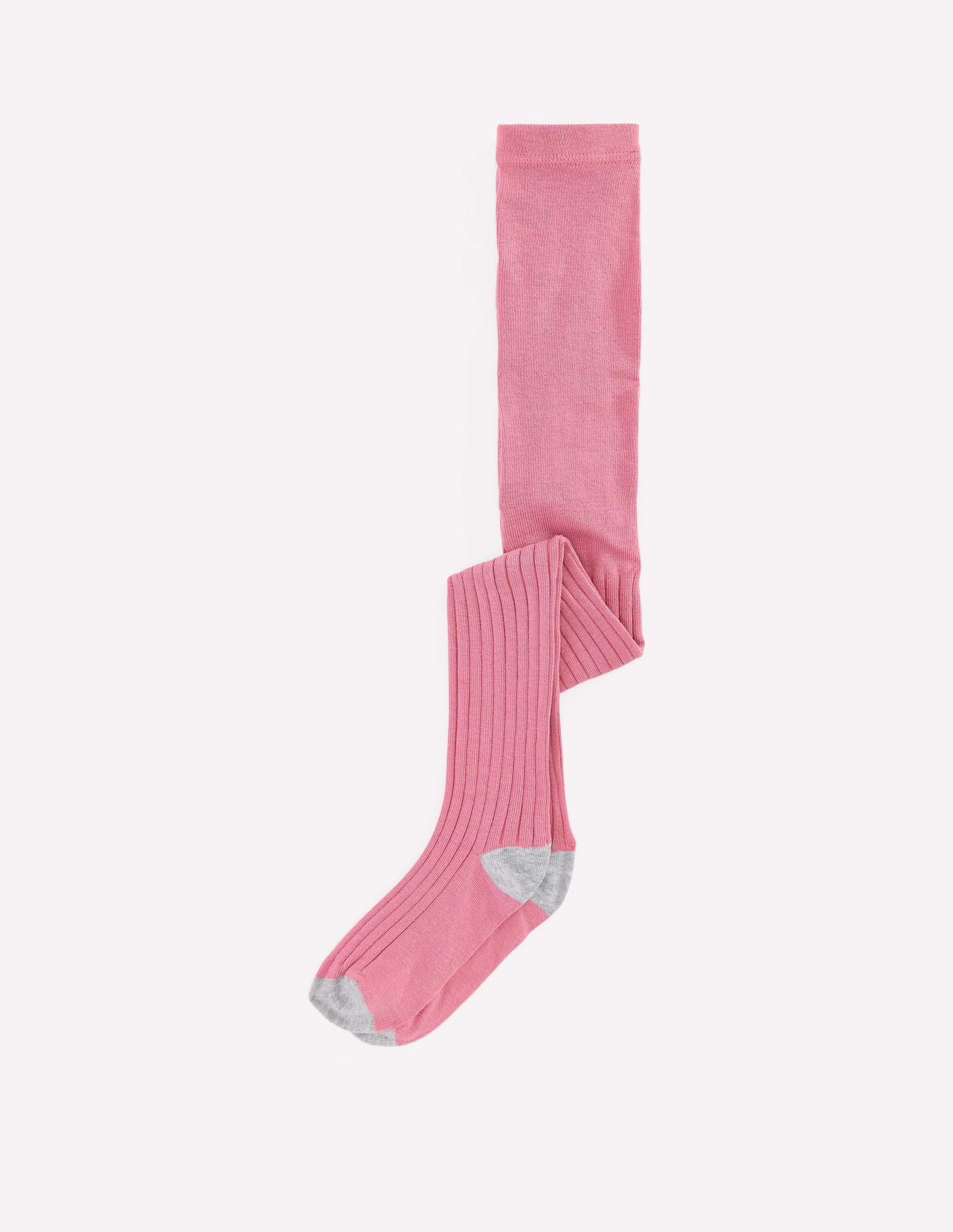 Strumpfhose aus Rippstrick-Rosa Schleier-1