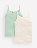 2 pack Pointelle Vests-Harbor Grey