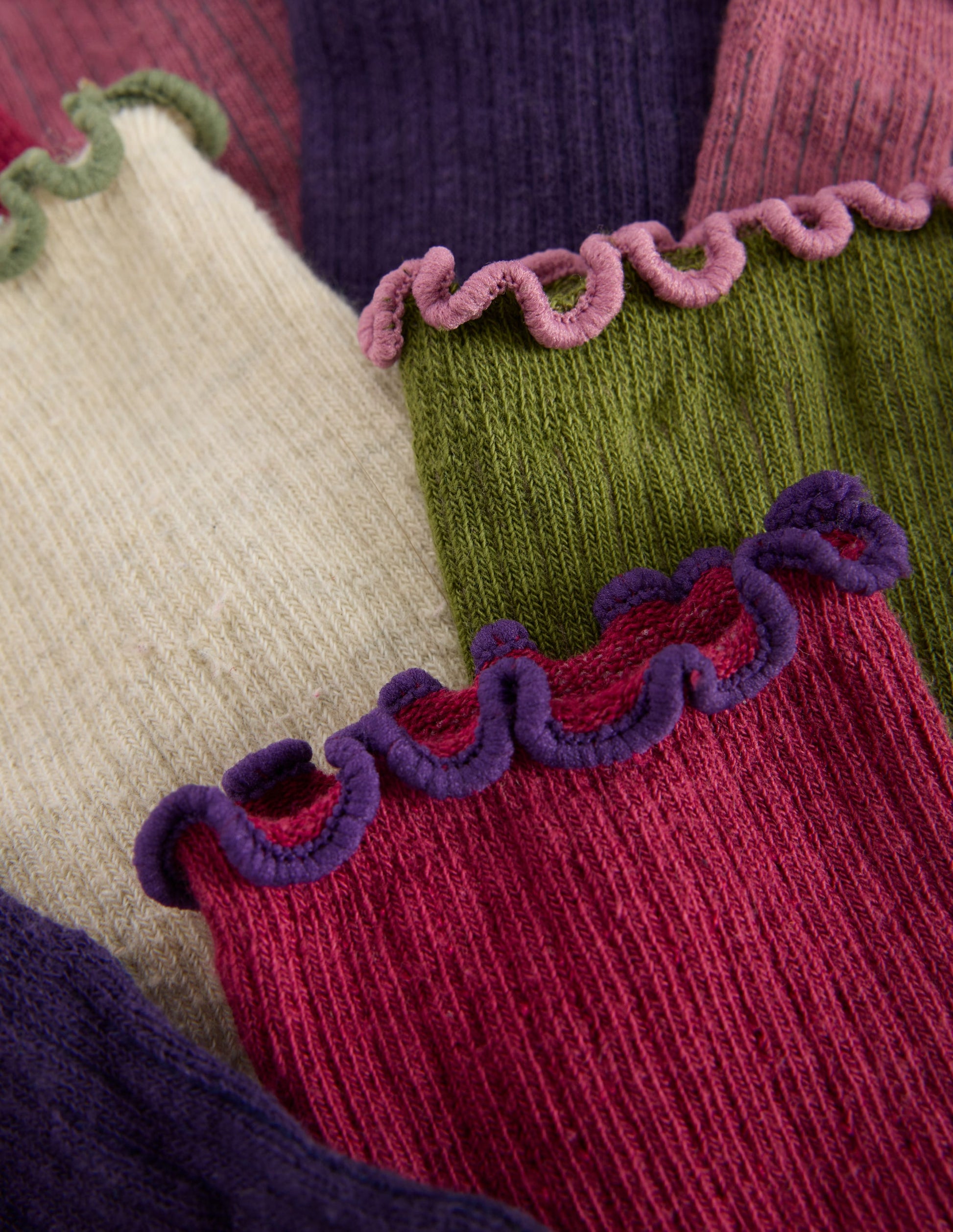 5 paires de chaussettes à volants-Multi-2