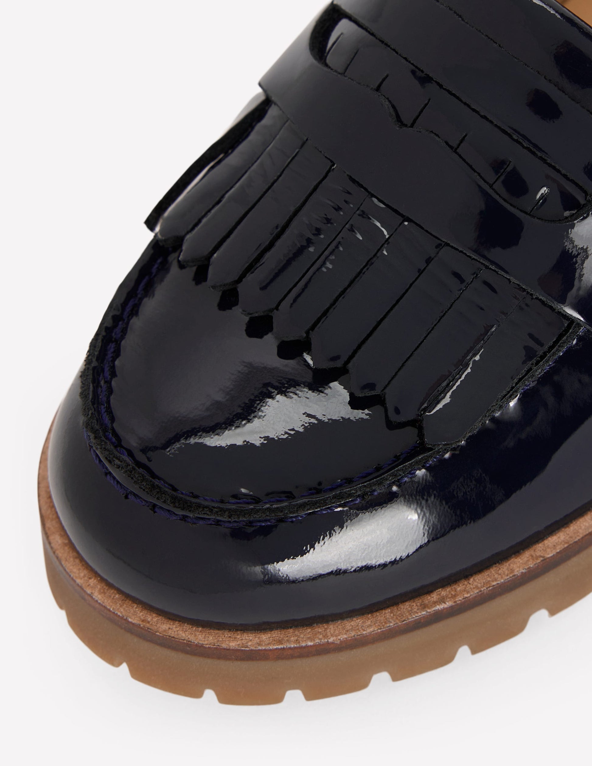 Loafer mit breiter Sohle-Schuluniform-Marineblau-3