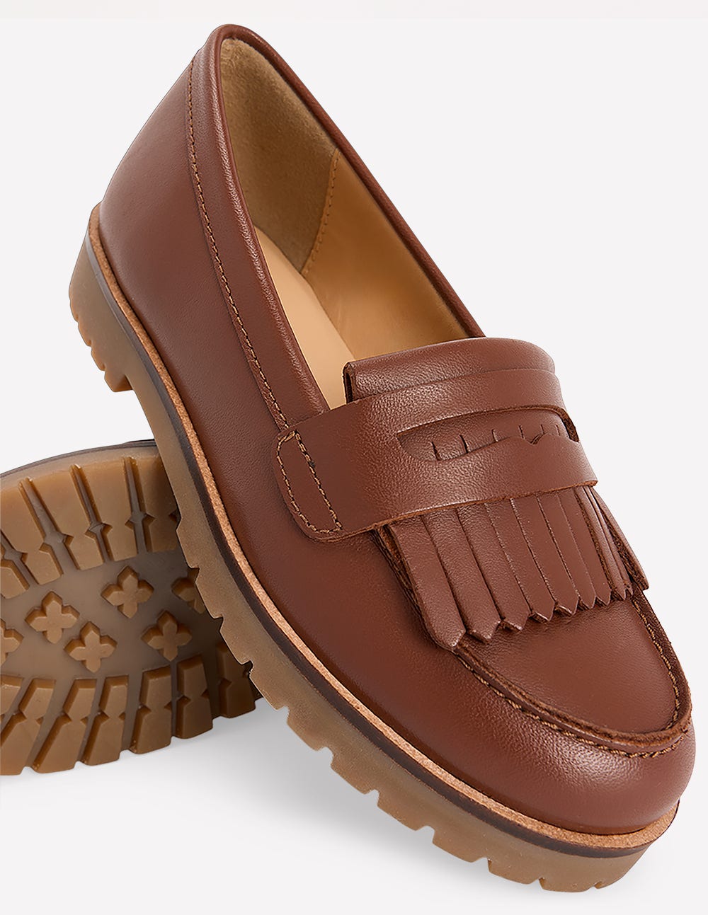 Loafer mit breiter Sohle-Hellbraun-3