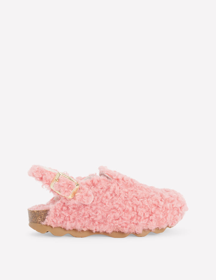 Kuschelige Teddyfell-Hausschuhe-ROSA