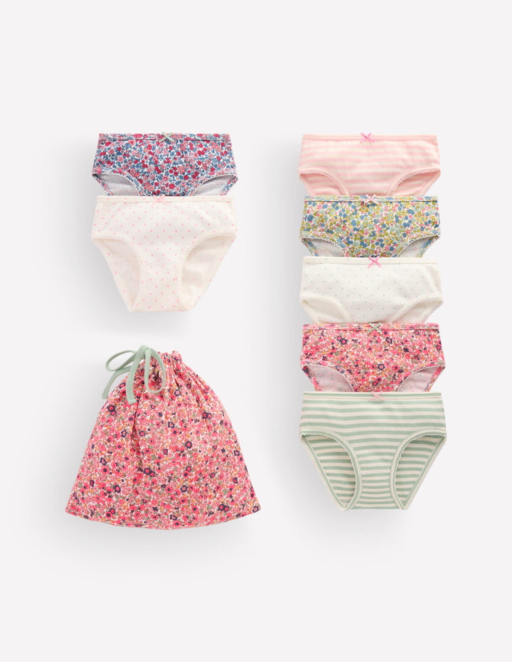 Unterhosen im 7er-Pack-Vintage-Blumenmuster