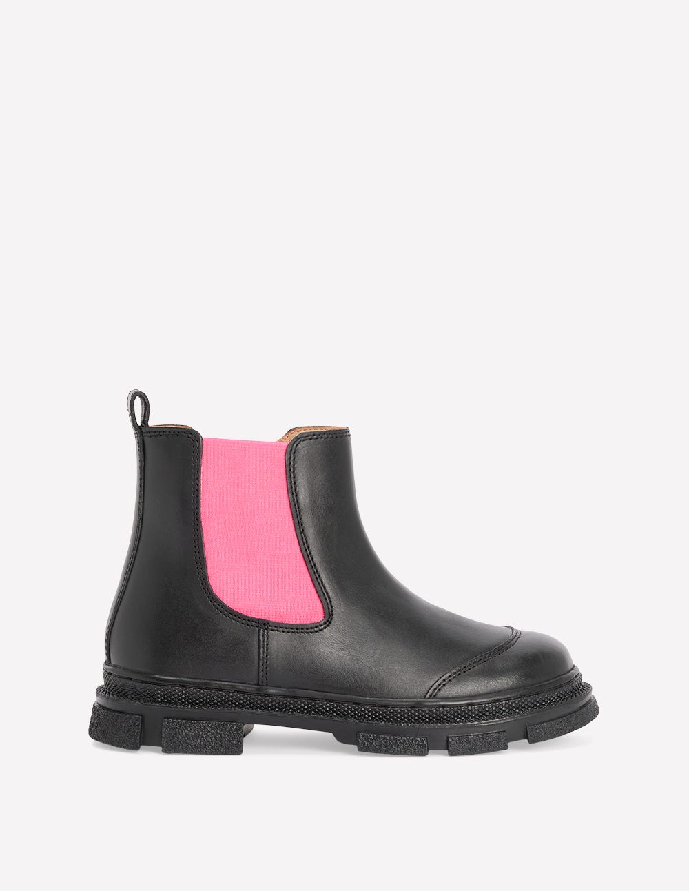 Chelsea-Stiefel mit breiter Sohle-Schwarz und Festivalrosa - Image 1