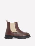 Chelsea-Stiefel mit breiter Sohle-Raue Umbra