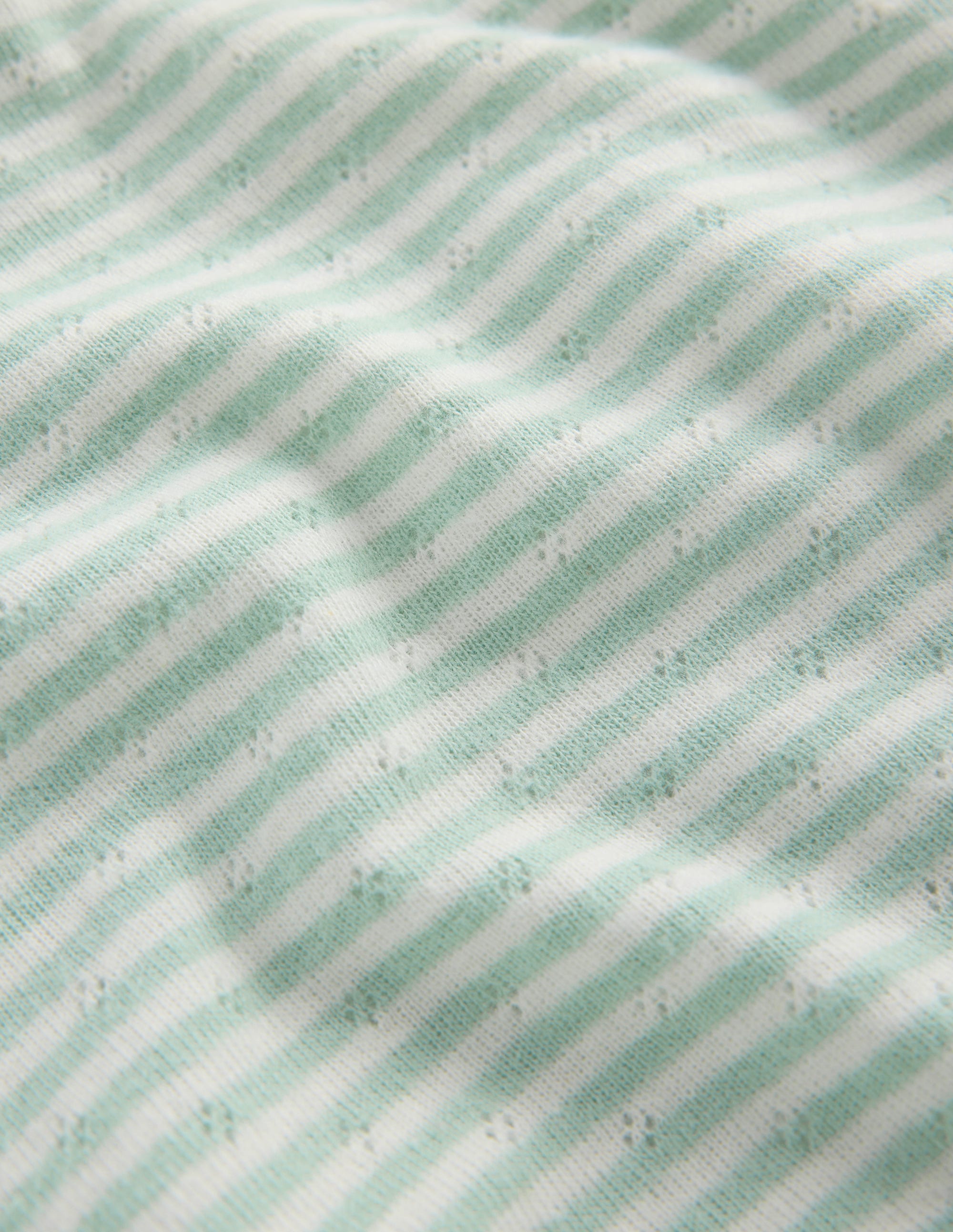 Langärmeliges Oberteil mit Pointelle-Muster-Nebelblau Streifen - Image 3