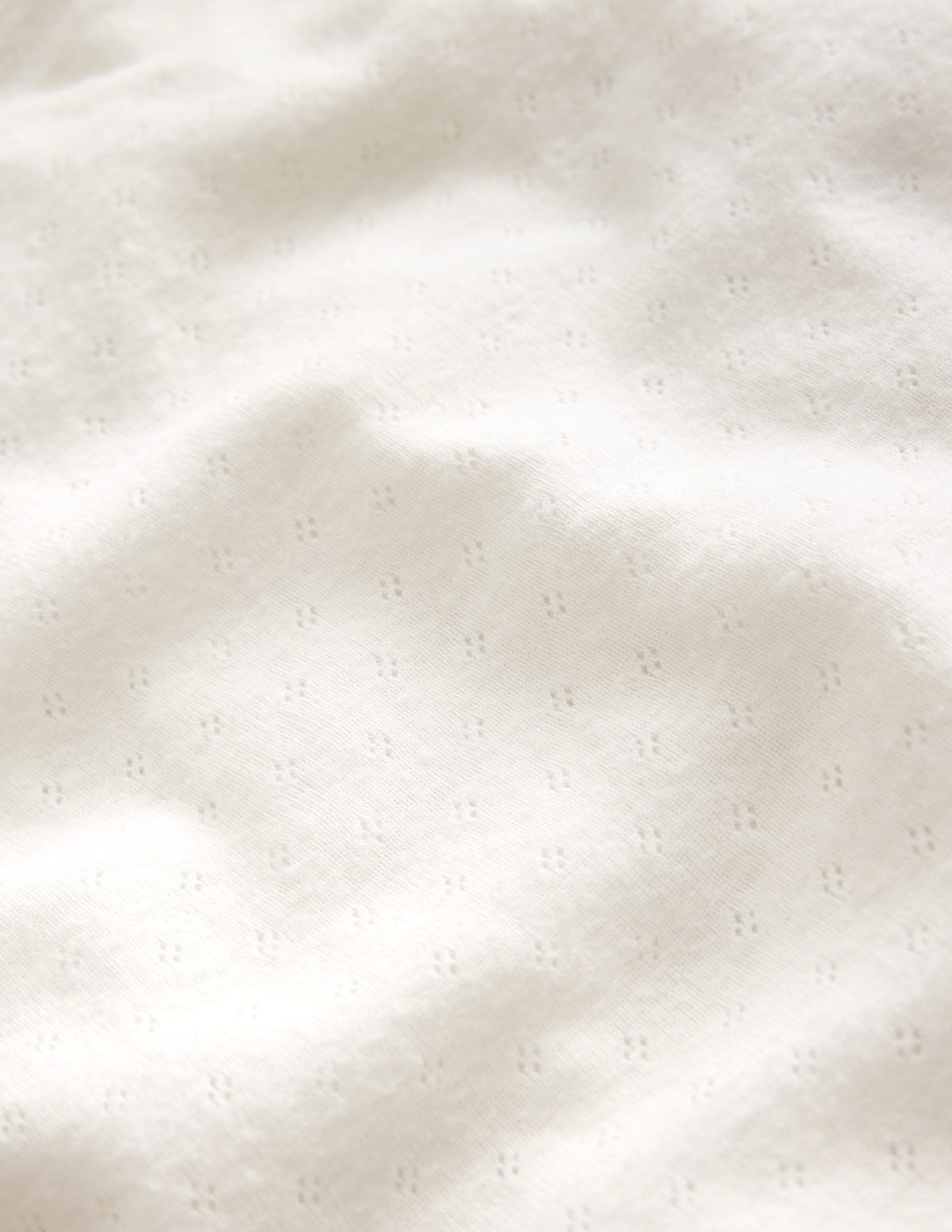 Long Sleeve Pointelle Top-Soft Ivory - Image 3