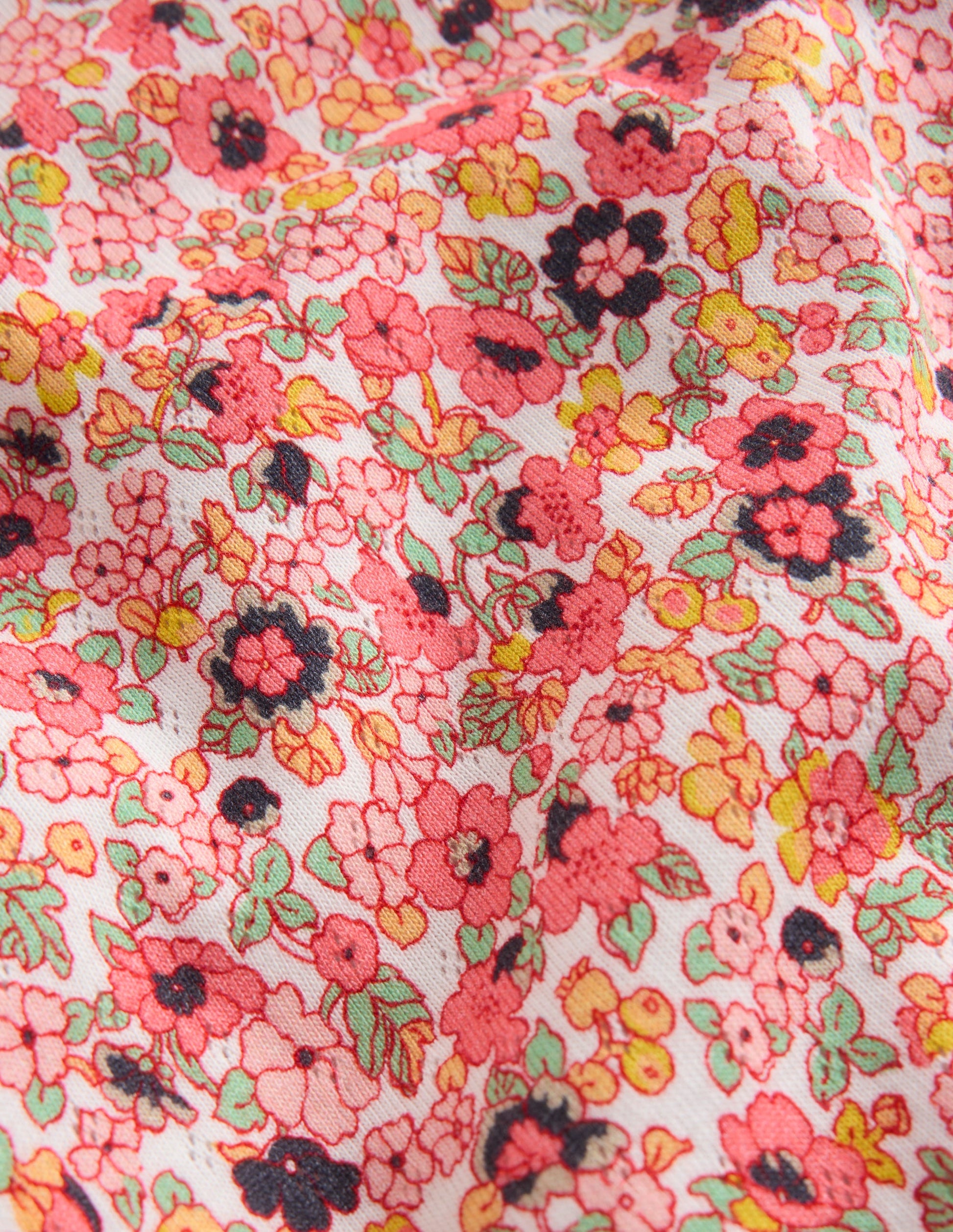 Langärmeliges Oberteil mit Pointelle-Muster-Pink Geblümt-3