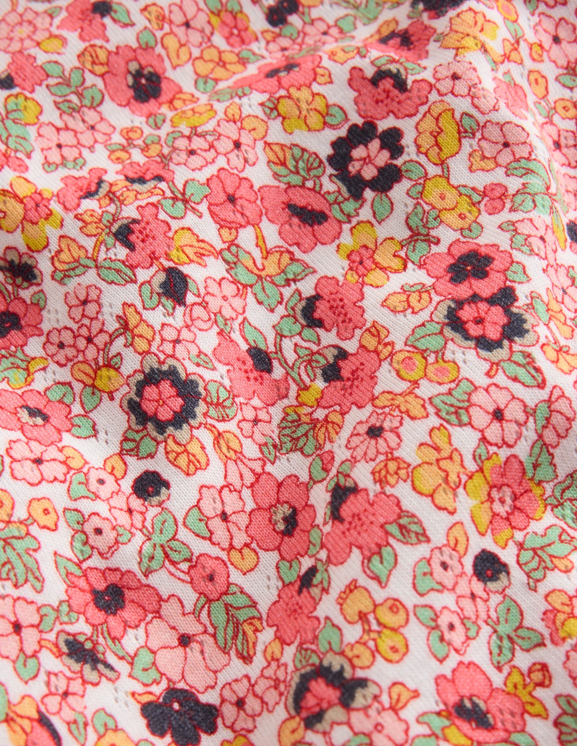 Langärmeliges Oberteil mit Pointelle-Muster-Pink Geblümt - Image 3