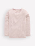 Top manches longues en pointelle-Violet Ice / ivoire