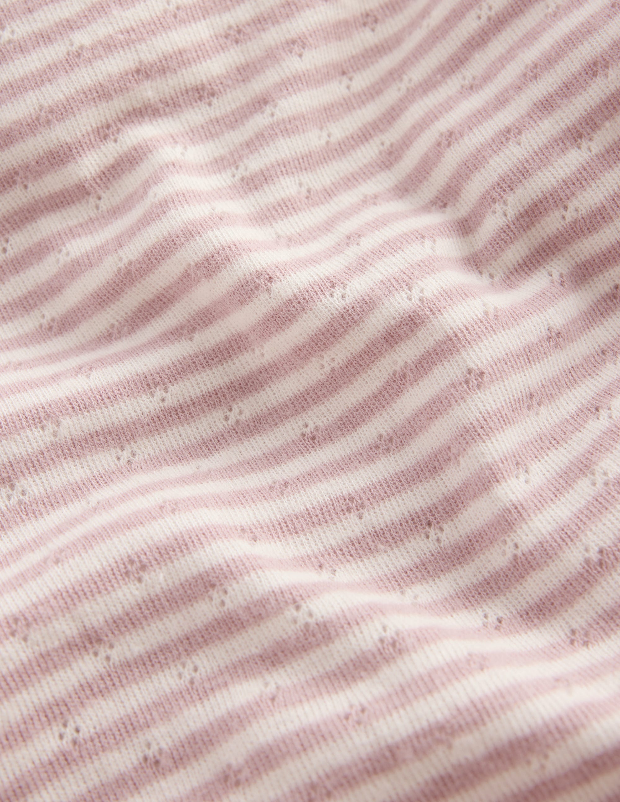 Top manches longues en pointelle-Violet Ice / ivoire - Image 3