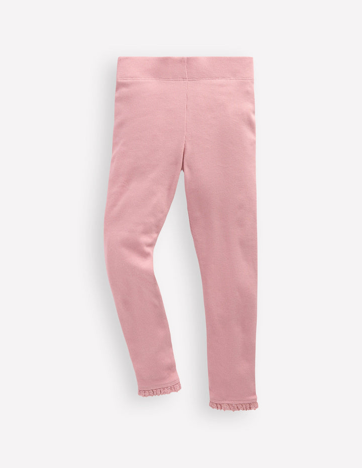 Gerippte Leggings-Vintage-Rosa