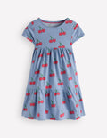 Ariel Jerseykleid zum Herumwirbeln-Blau Kirschen