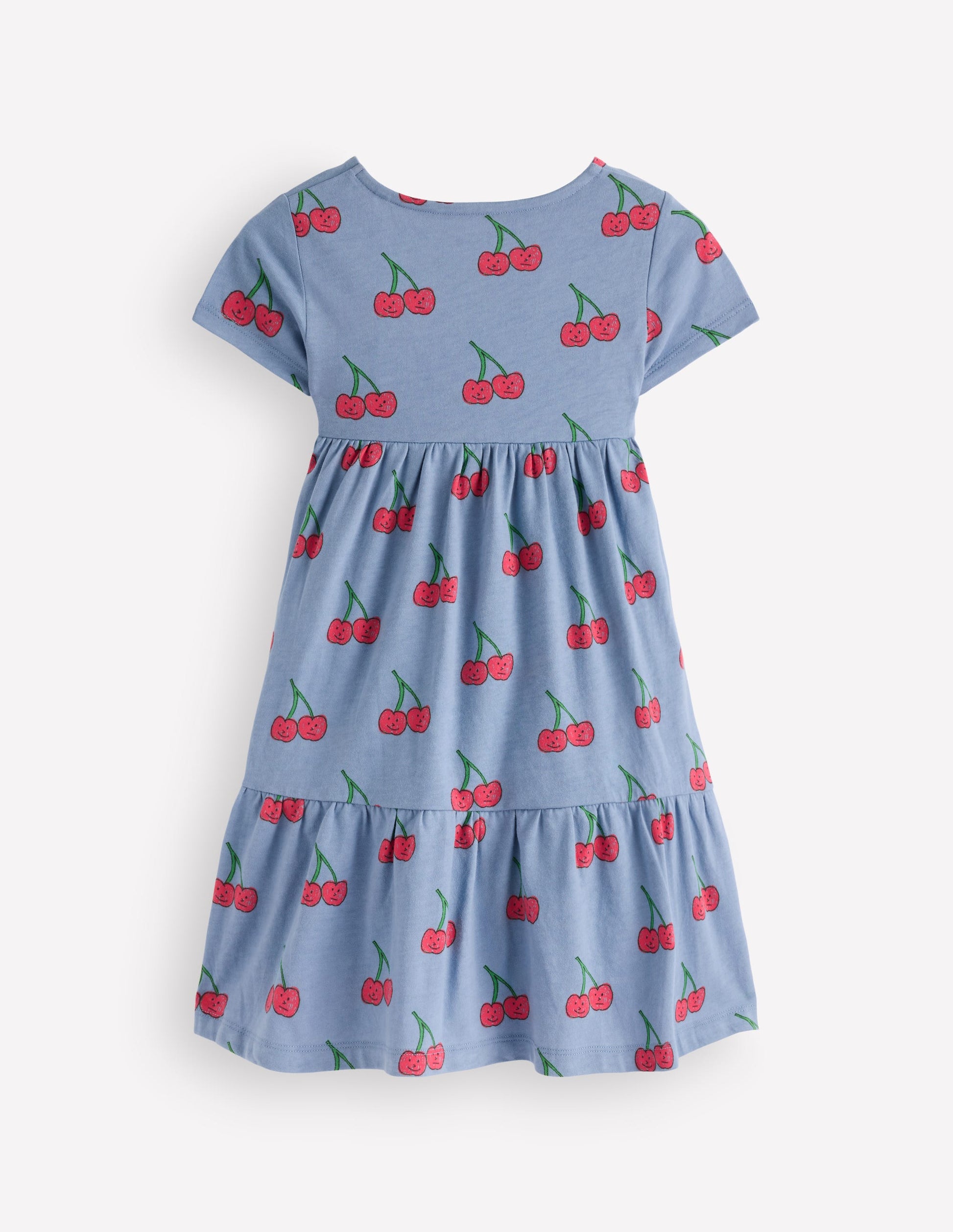 Ariel Jerseykleid zum Herumwirbeln-Blau Kirschen-2