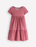 Ariel Jerseykleid zum Herumwirbeln-Pink Geblümt
