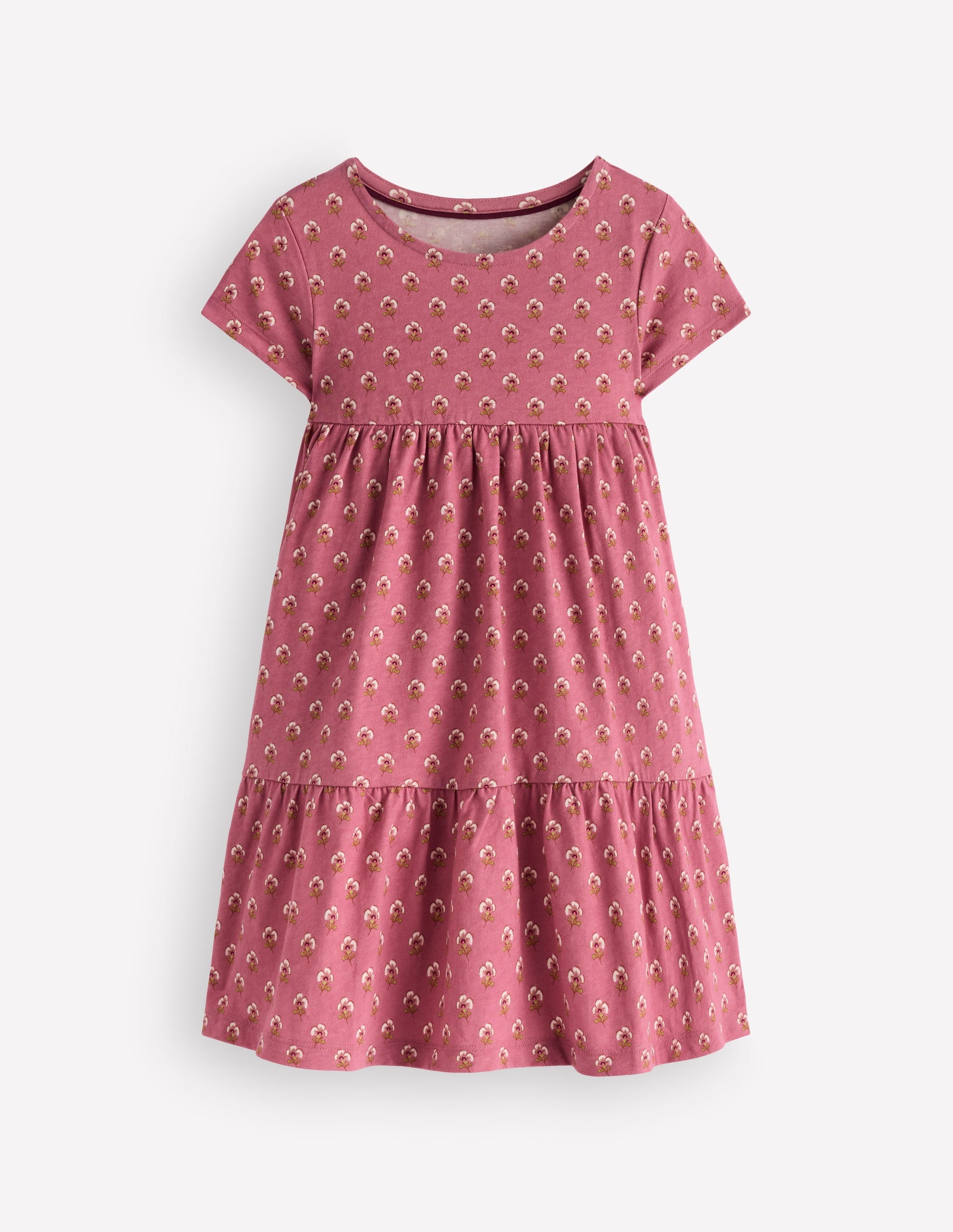 Ariel Jerseykleid zum Herumwirbeln-Pink Geblümt-1