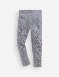 Legging fun-Blanc calico/léopard bleu