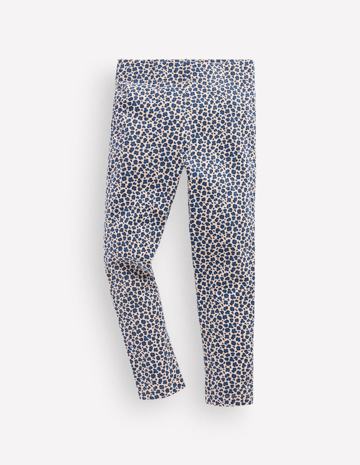 Lustige Leggings-Calico-Weiß/Blaues Leopardenmuster