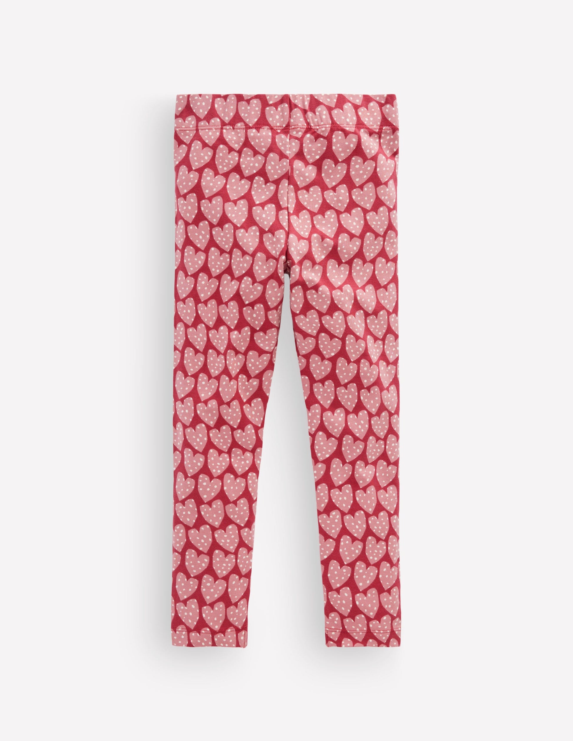 Lustige Leggings-Erdiges Rot Gepunktete Herzen-2
