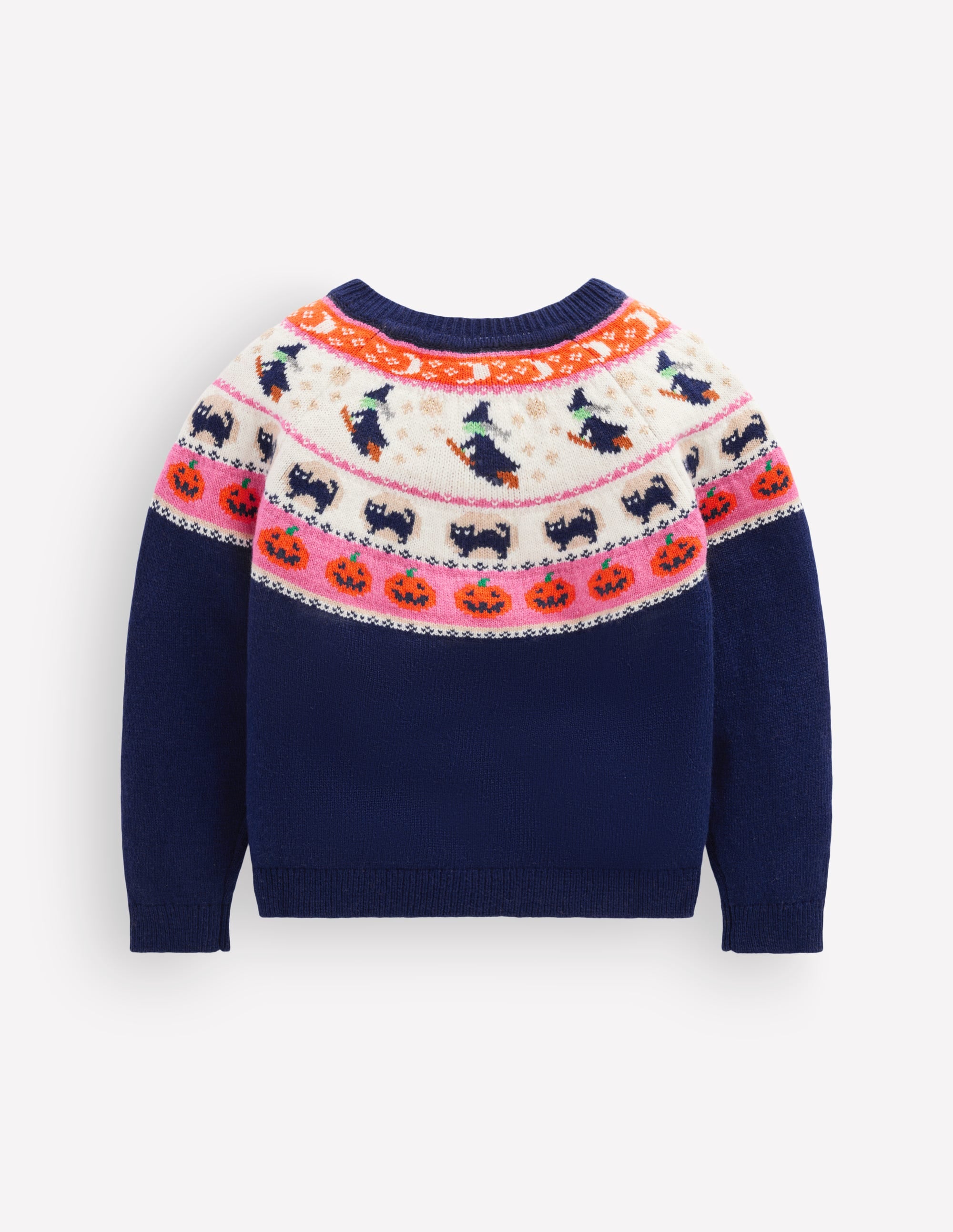 Edie Fair-Isle-Strickjacke-Schuluniform-Marineblau Halloween - Image 5