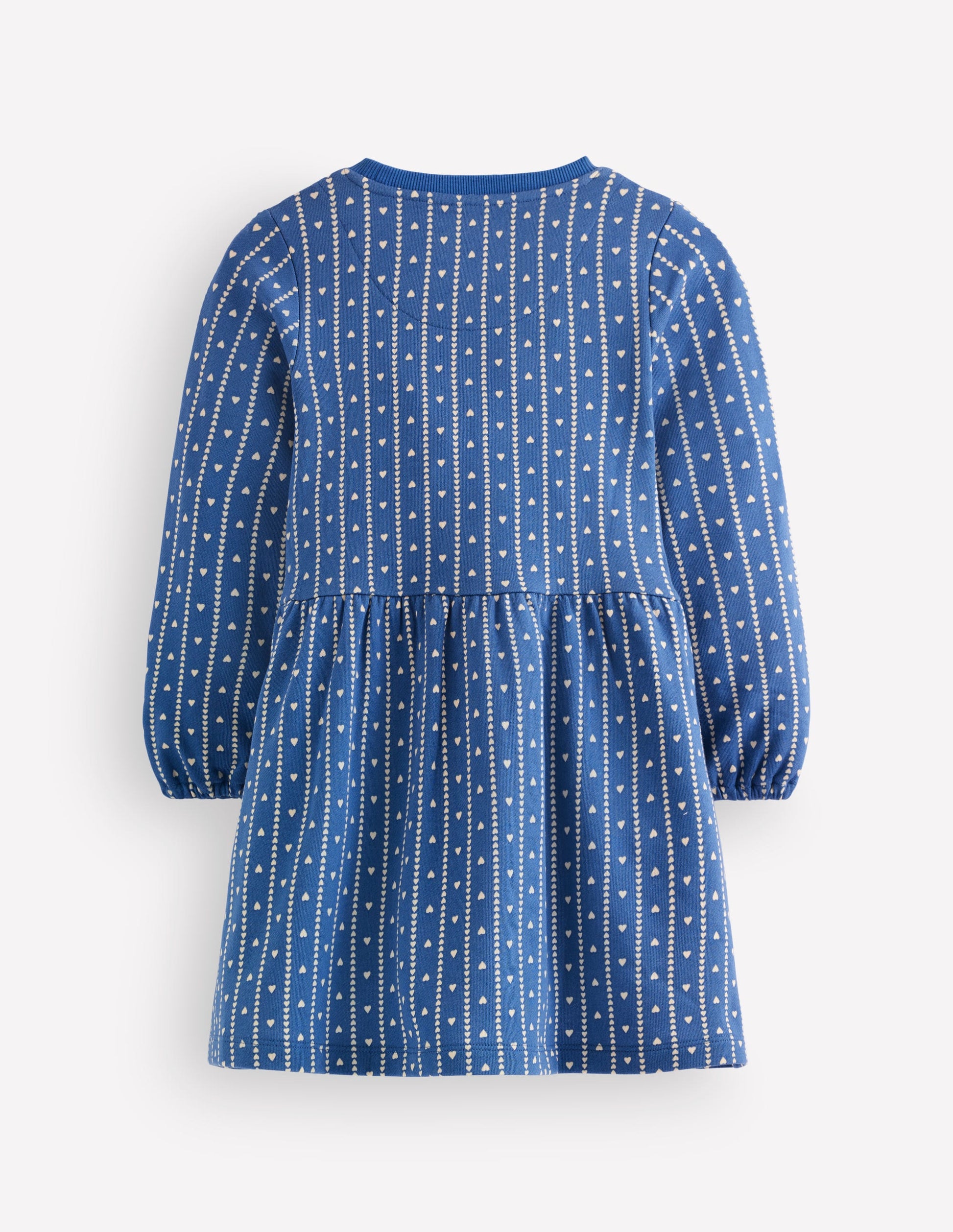 Minna Sweatkleid-Blau Herzen Streifen-2