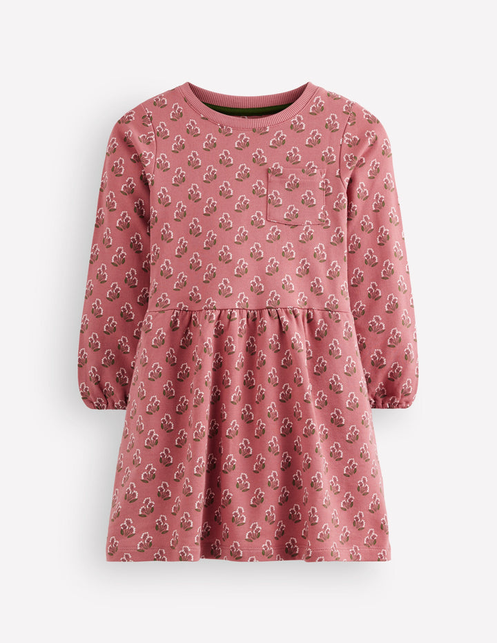 Minna Sweatkleid-Pink Geblümt