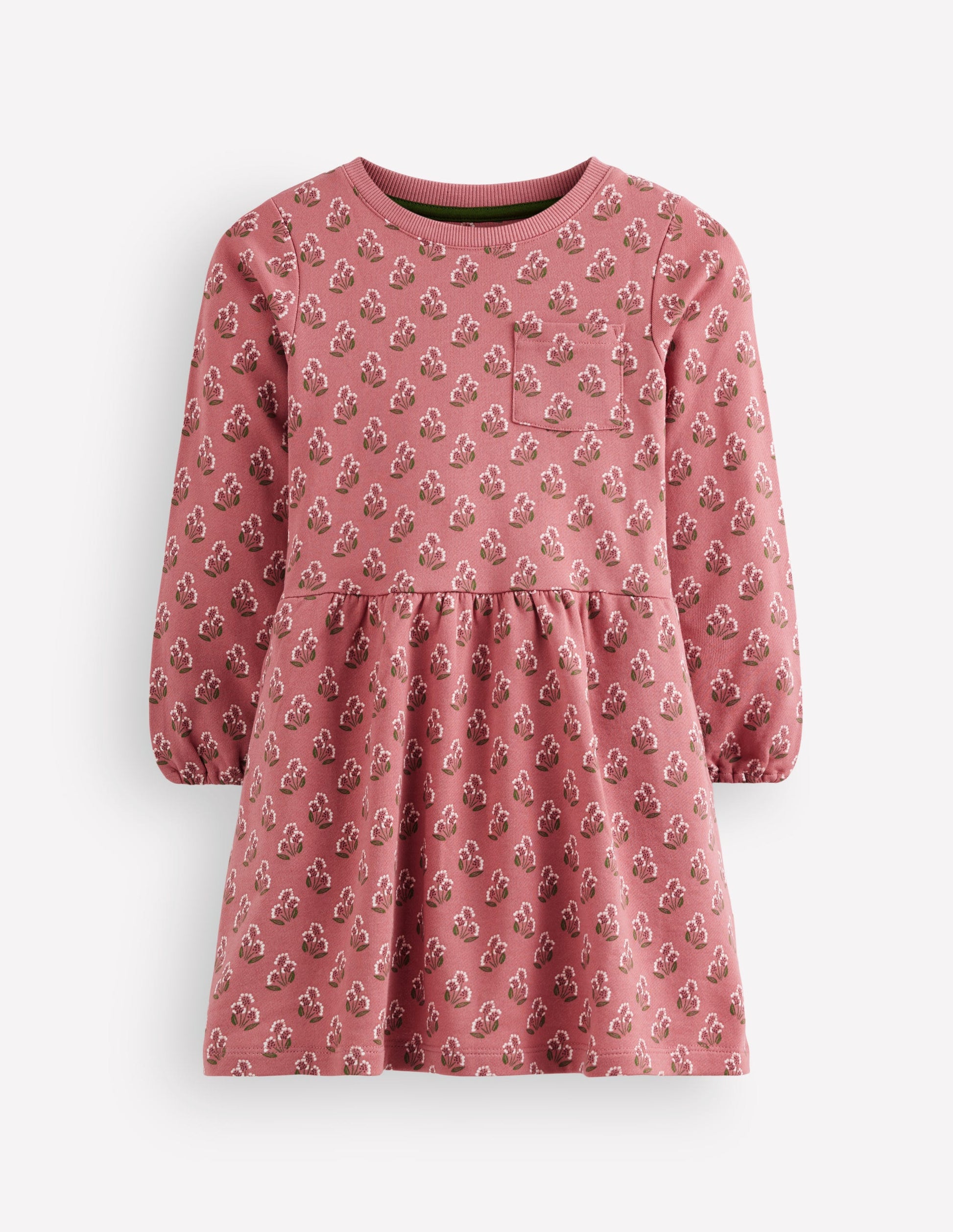 Minna Sweatkleid-Pink Geblümt-2