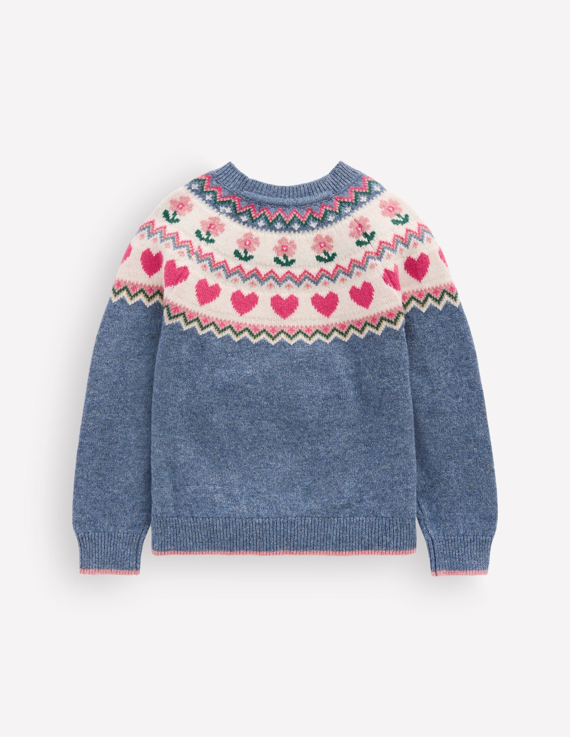 Eleanor Fair-Isle-Pullover-Blauhäher Meliert-3