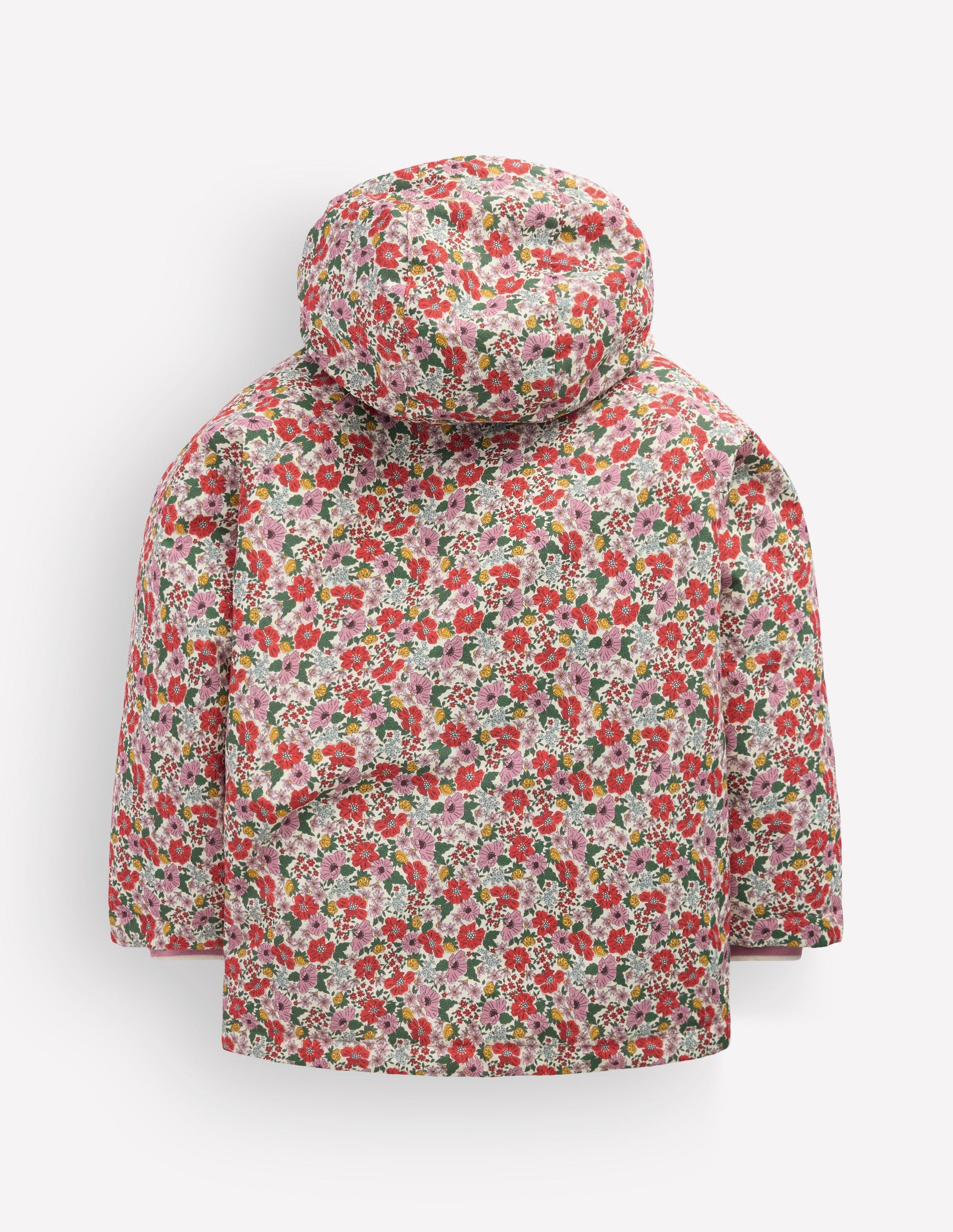 Anorak mit Sherpa-Futter-Sanftes Cremeweiß Gartenblumenbeet-6