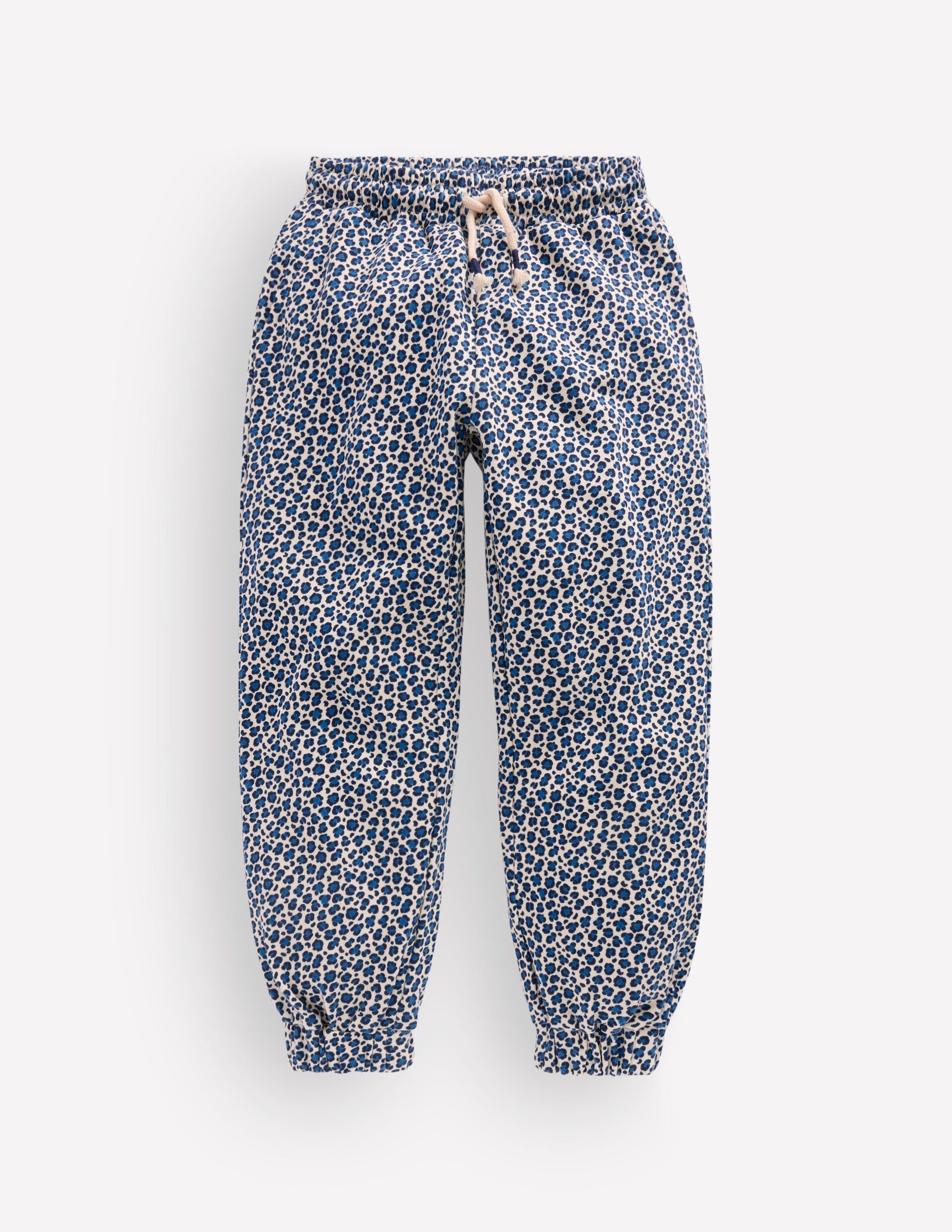 Bas de jogging fun imprimé-Blanc calico/léopard bleu-1