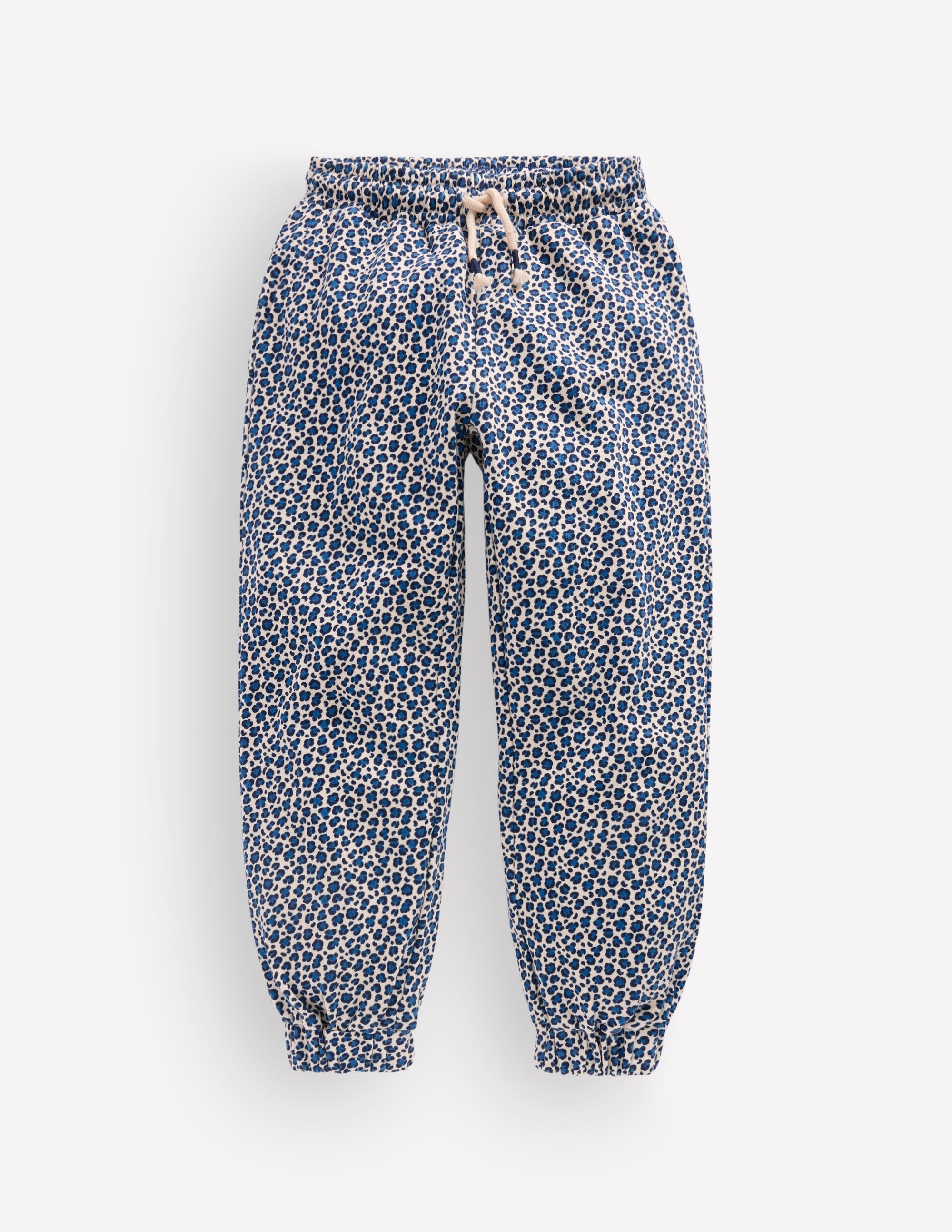 Bas de jogging fun imprimé-Blanc calico/léopard bleu - Image 1
