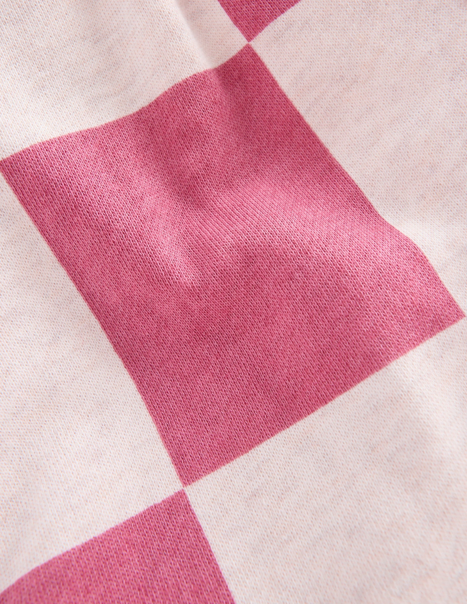Fröhlich bedruckte Jogginghose-Rosa Schachbrettmuster-3
