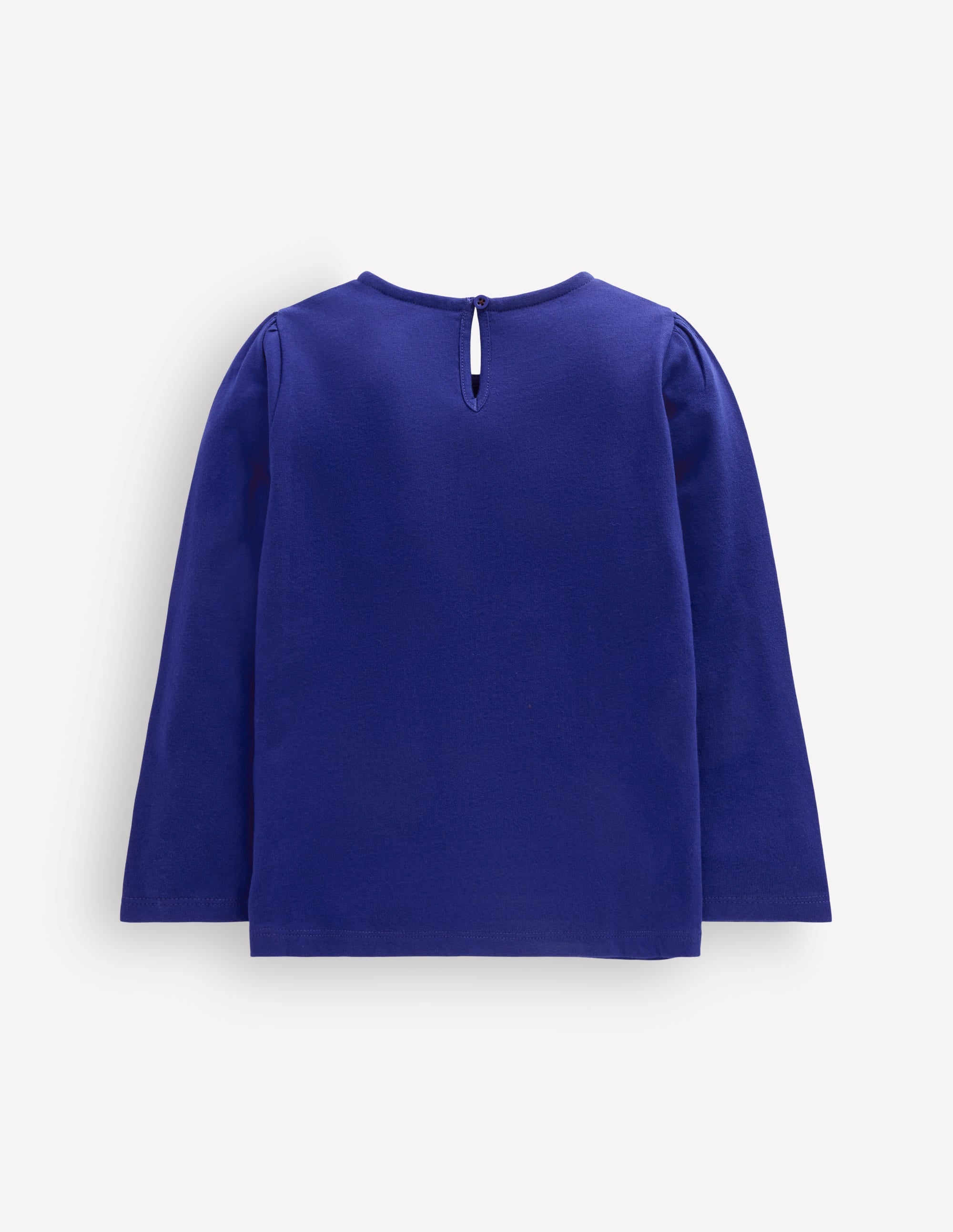 Langarmshirt mit Puffärmeln und Applikation-Leuchtendes Blau Katze - Image 4