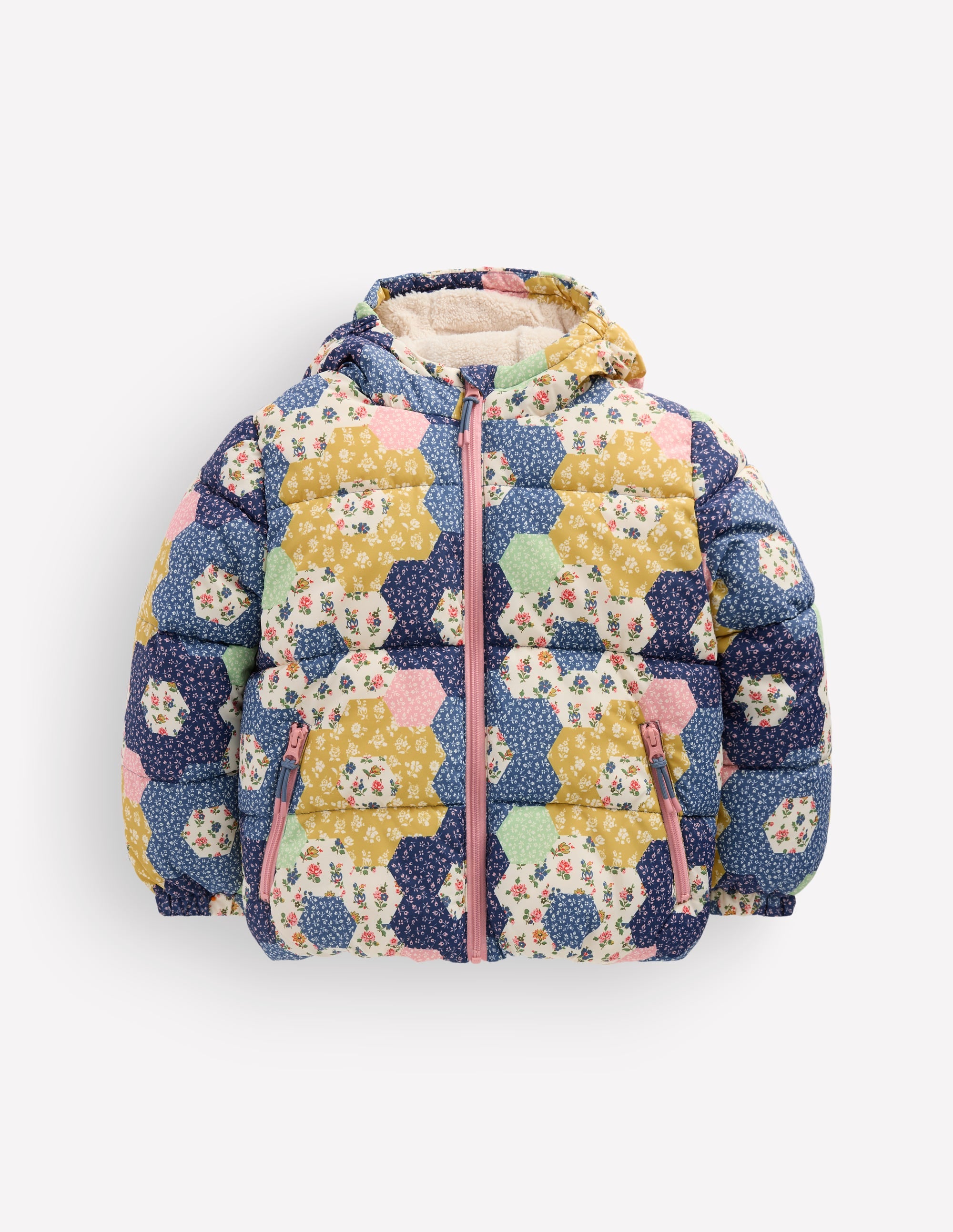 Origineller wattierter Mantel-Patchwork-Blumen - Image 2