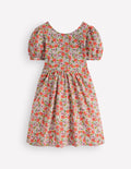 Ballerina-Jerseykleid-Bunt Blumenmuster