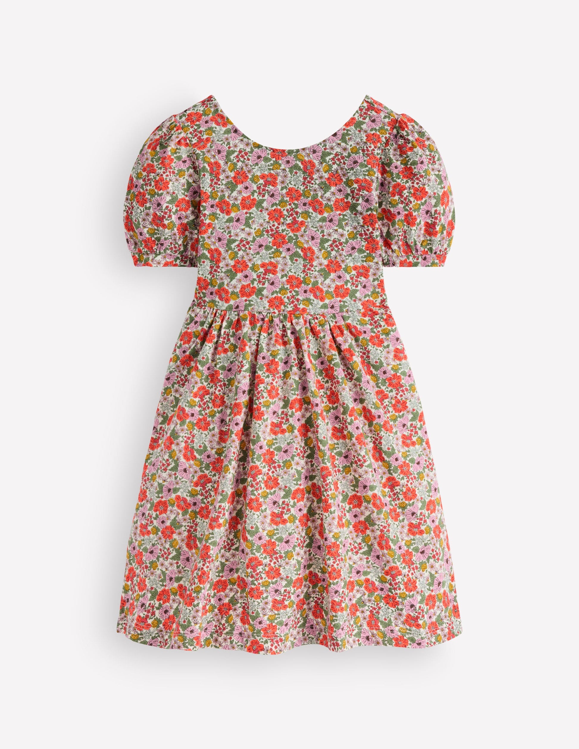 Ballerina-Jerseykleid-Bunt Blumenmuster-1