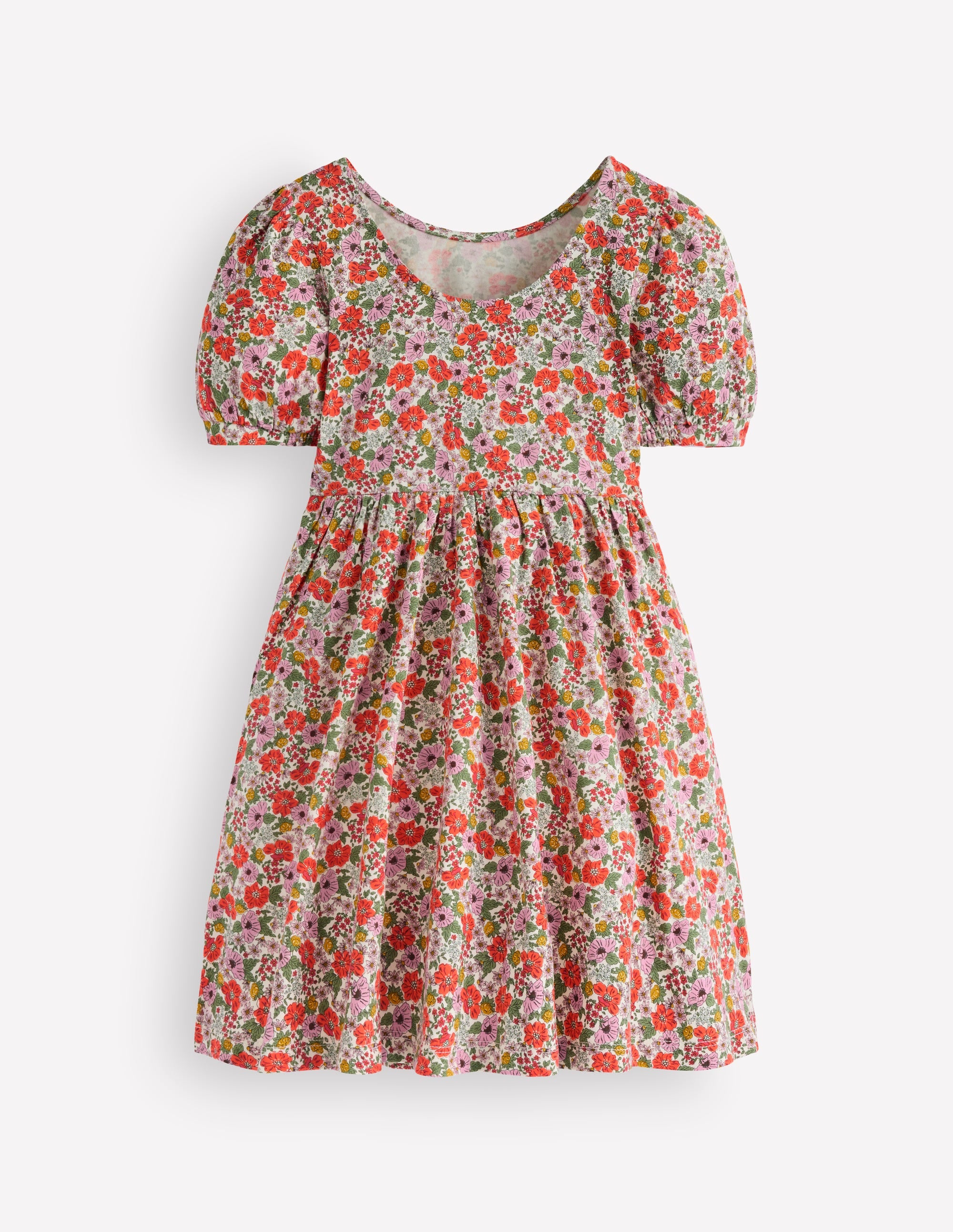 Ballerina-Jerseykleid-Bunt Blumenmuster - Image 2