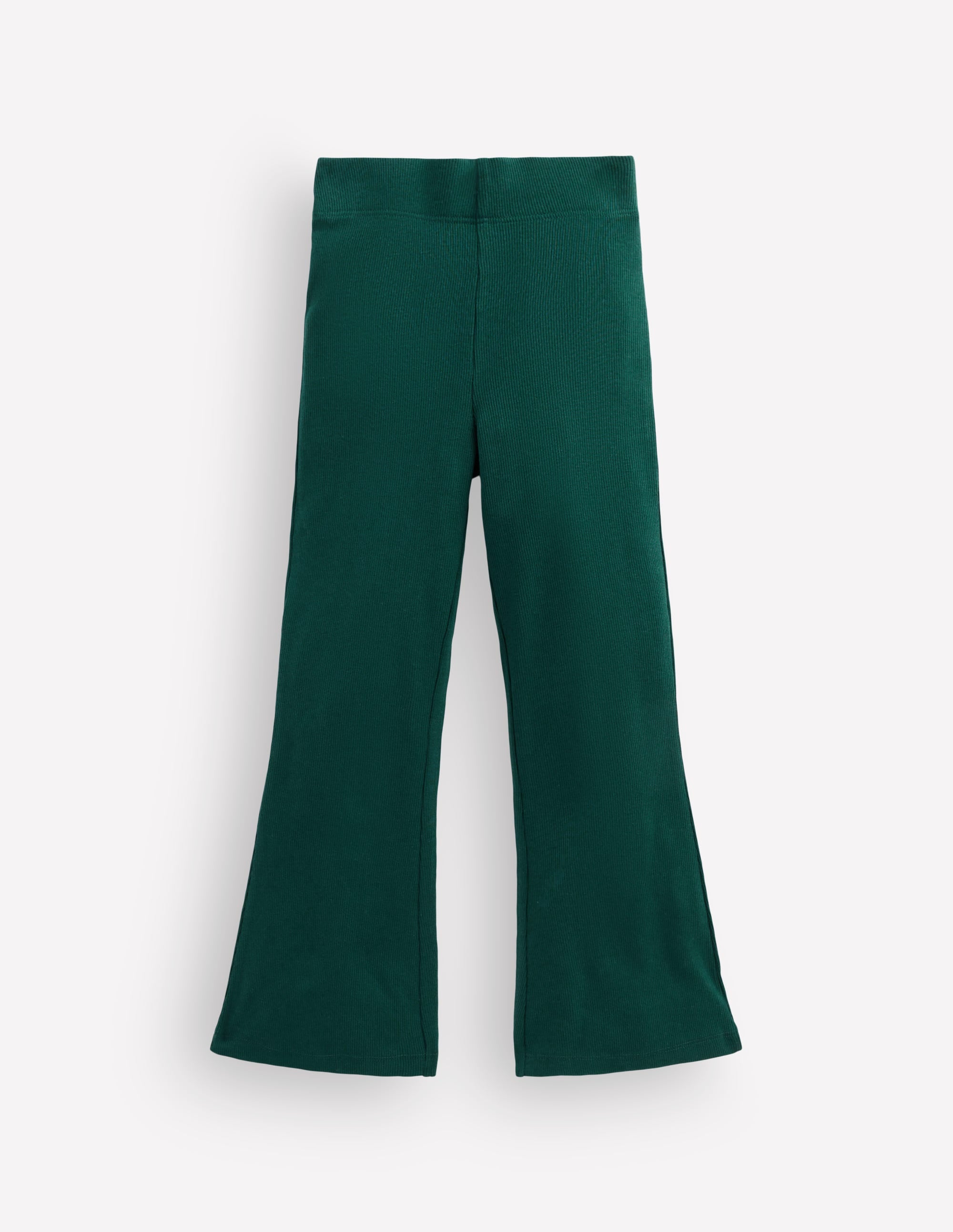 Gerippte, ausgestellte Leggings-GRÜN - Image 1