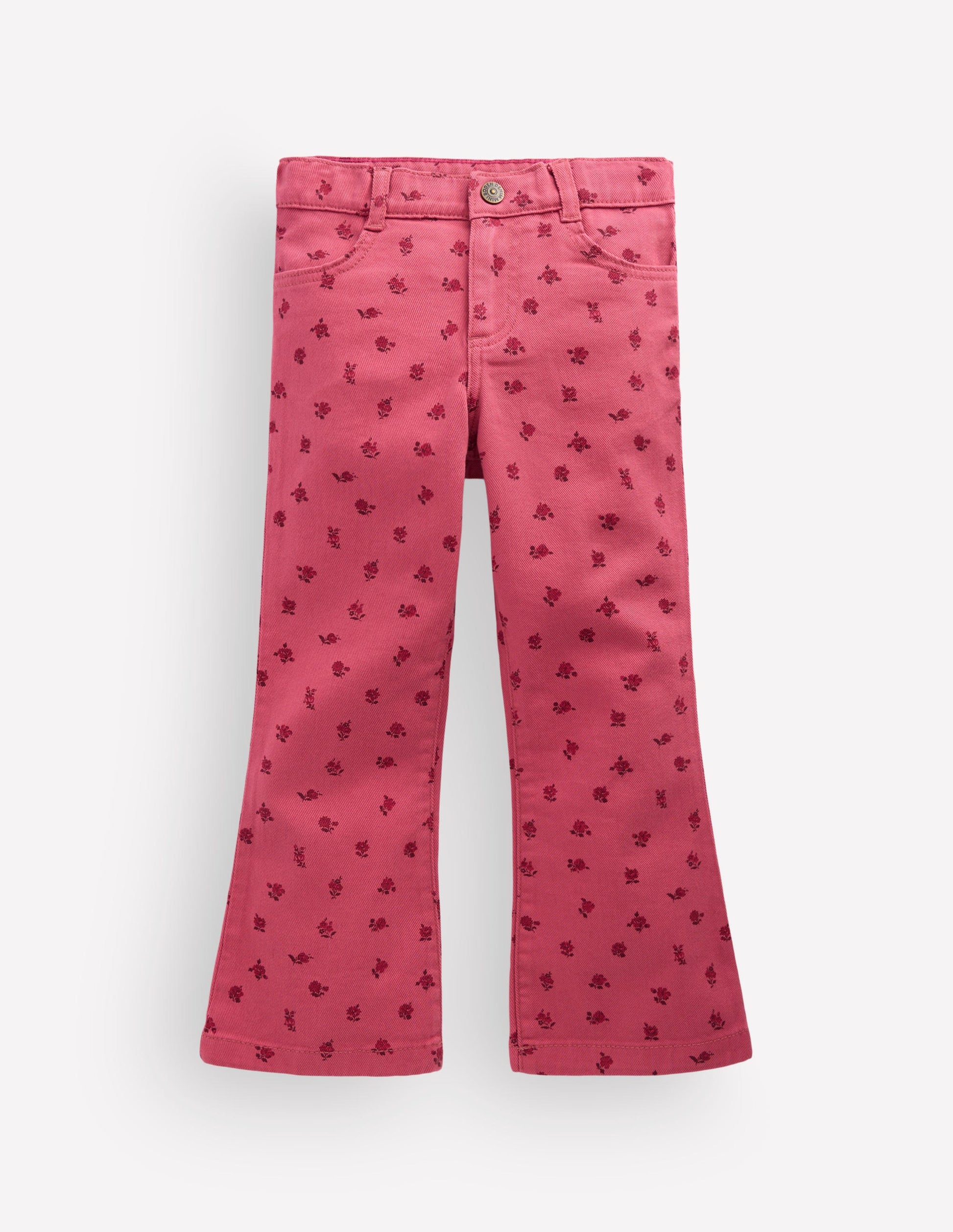 Jeans mit leichtem Schlag-Winter Puderrosa Vintage-Rosen-1