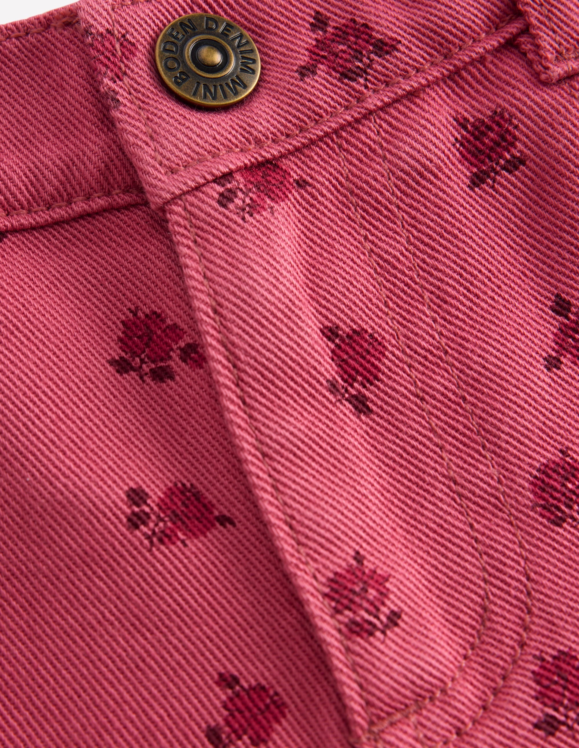 Jeans mit leichtem Schlag-Winter Puderrosa Vintage-Rosen - Image 3