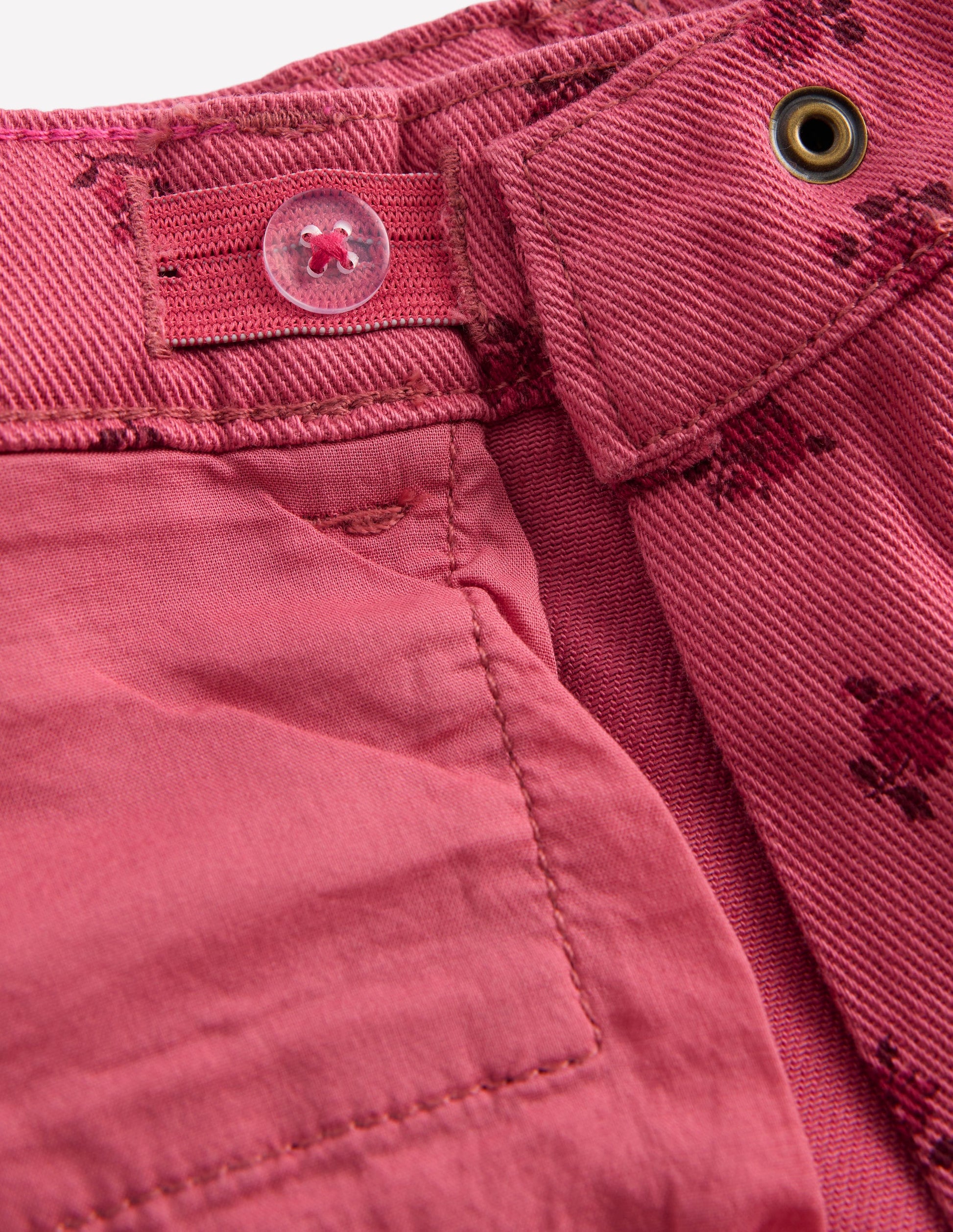 Jeans mit leichtem Schlag-Winter Puderrosa Vintage-Rosen-4