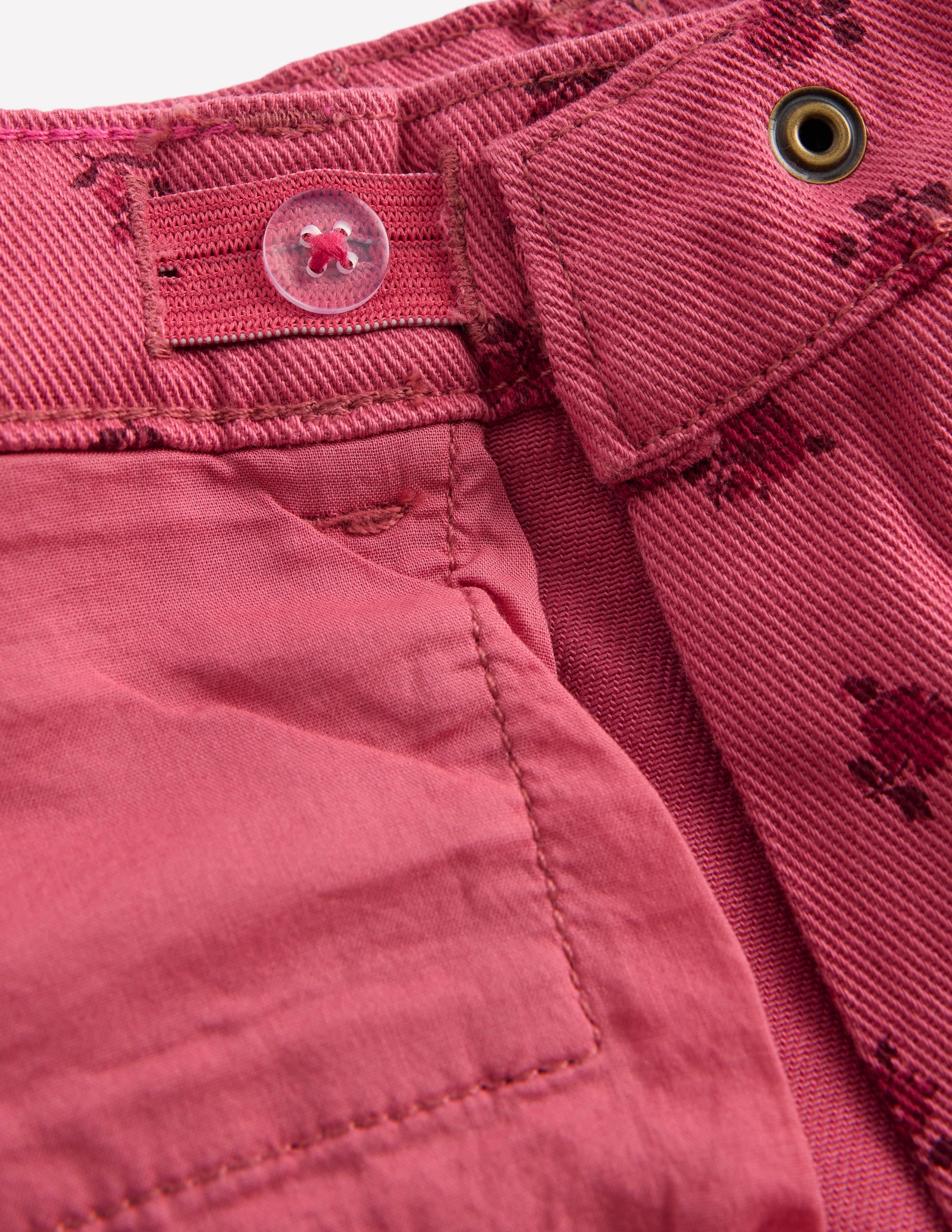 Jeans mit leichtem Schlag-Winter Puderrosa Vintage-Rosen - Image 4